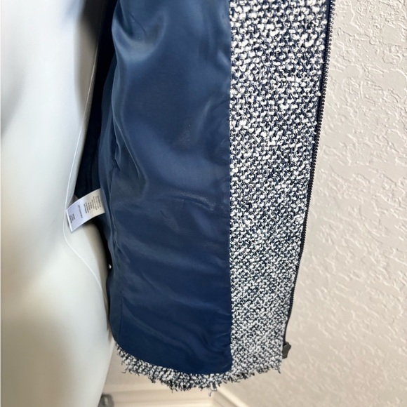 Emerson Rose Blue Tweed Jacket Women’s Medium M Zipper MSRP $199. - Picture 8 of 10